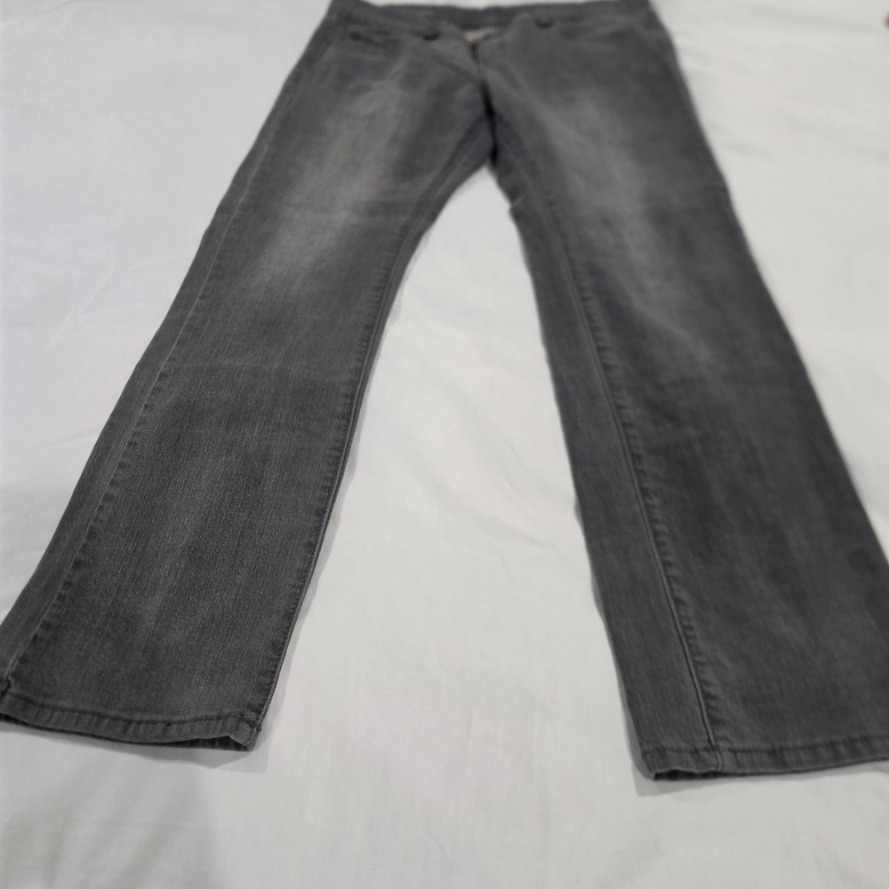 Gap Slim Straight Jeans Womens 32/14P Grey Excellent Faded Denim Pants